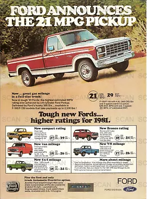 1980 Ford Pickup Truck Vintage Magazine Ad • $7.99