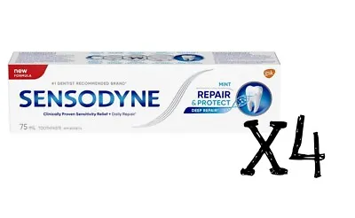 $37.47 • Buy 4x 75ml Sensodyne Repair & Protect Original MINT Deep Repair Toothpaste NOVAMIN