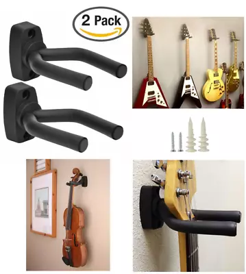 2-PACK Guitar Hanger Hook Holder Wall Mount Display Acoustic Electric. GRJ-Q2 • $5.99