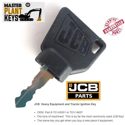 JCB Equipment Ignition Master Plant Key OEM Logo 701/45501 Genuine OEM Part Key • £3.94