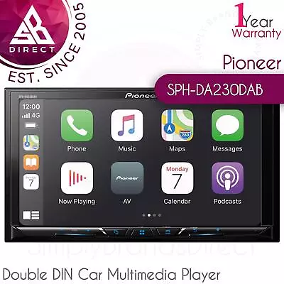 Pioneer SPH-DA230DAB Double DIN Car Multimedia Player│Bluetooth│MP3│USB│Radio • $1055.45