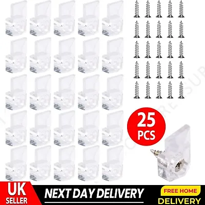 25 Mirror Wall Hanging Mounting Fixing Kit Frameless Plastic Mirror Wall Clips • £0.99