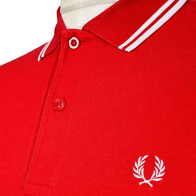 £6.48 • Buy Fred Perry Twin Tipped Polo - Red/ White - Size S/M - Scooter Mod 60s Casuals