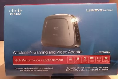 Cisco Linksys Dual-Band Wireless-N Gaming And Video Adapter - WET610N • $14