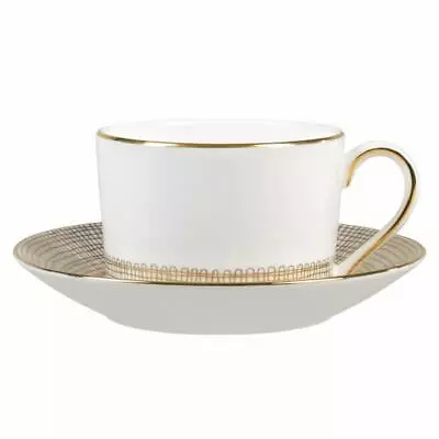 Vera Wang Wedgwood Gilded Weave Tea Cup And Saucer Set NEW • $43