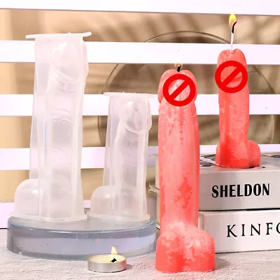£5.99 • Buy 3D Penis Wax Soap Candle Making Mold Resin Handmade Willy Cake Chocolate Mould