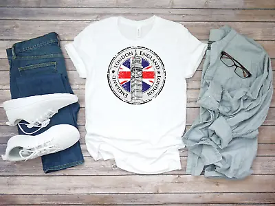 London England Logo Gift SouvenirShort Sleeve White Men's T Shirt K1006 • $12.34
