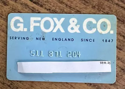 Vintage G Fox 1970's Expired Credit Card No Magnetic Strip. Collectible Rare. • $49.99