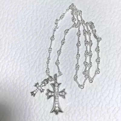 Chrome Hearts 18k Tiny Fat Cross Diamond Twisted Chain • $2942.96