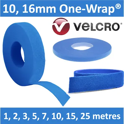 £1.95 • Buy BLUE Genuine Velcro® Brand ONE WRAP® 10 & 16mm Strap Hook Loop Tie Luggage