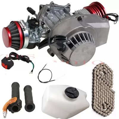 47cc 49cc 2 Stroke Engine Motor Kits Fuel Tank For Motorcycles ATV UTV 4 Wheeler • $189.06