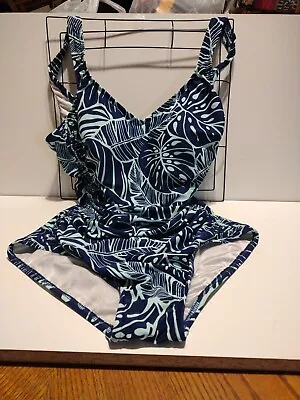 New Maxine Of Hollywood 1 Piece Swimsuit Size 16  Multi Colored Floral Women's  • $8.99