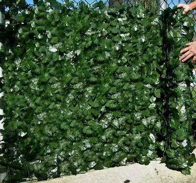 3M Roll Artificial Hedge Garden Fake Ivy Leaf Privacy Fence Screening Wall Panel • £16.88