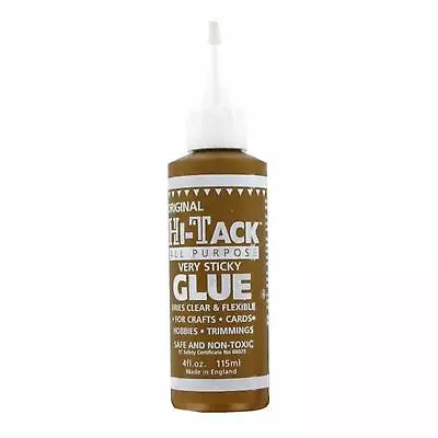 Hi-Tack Glue -  Fast Tack Fray Stop Fabric Fabric Stiffener Trim It No Sew • £4.49