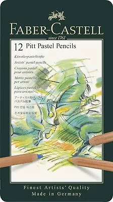 Faber Castell Pit Pastel Color Pencil 12color Set Can 112112 [Japan 12 Color Set • $56.41