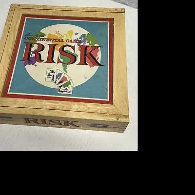 Risk Nostalgia Game Series Bookshelf 2003 Hasbro WOODEN Pieces In Wood Box • $19.95