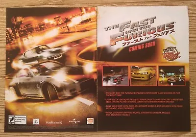 The Fast And The Furious PS2 PSP 2006 Vintage Video Game Print Ad/Poster   • £15.67