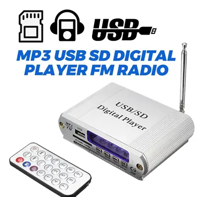 USB SD Card MP3 Digital Player FM Radio Remote Control LED Display Headphone 12V • $20.93