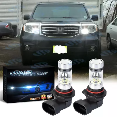 9005 Cool White LED Daytime Running DRL Bulbs For 08-15 Honda Pilot Accord Civic • $10.48