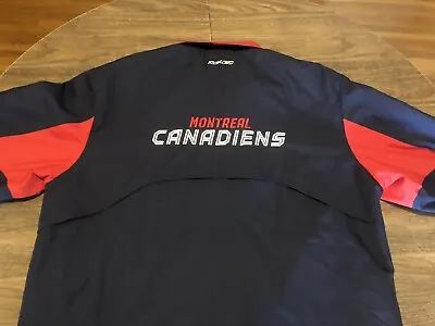 Montreal Canadiens NHL Reebok Center Ice Large Blue Zip Up Jacket • $44