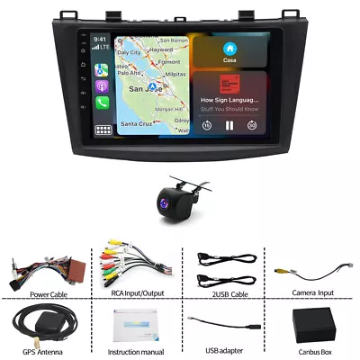 Apple Carplay For Mazda 3 2009-2013 Android 12 Car Stereo Head Unit Gps Sat Navi • $196.24