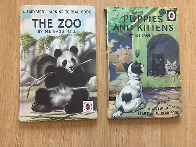 Vintage Ladybird Books X 2 - Puppies And Kittens AND The Zoo • £9.98