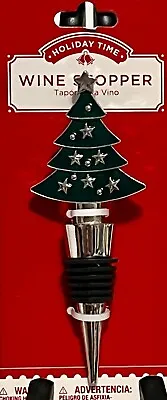 Holiday Time Wine Stopper Christmas Tree NEW • £5.77