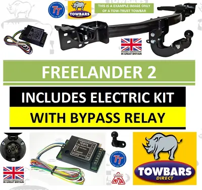 Flange Towbar For Land Rover Freelander 2 2006on Complete Kit With Bypass Relay • £185