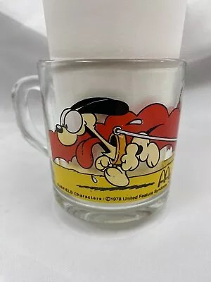 Vintage McDonalds Garfield Glass Coffee Mug Cup Jim Davis 1978 Collectible 1970s • $15.99