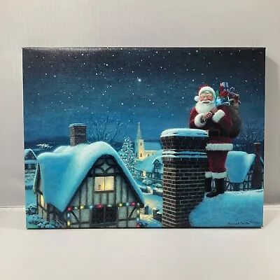 Mr Christmas Gold Label Collection Illuminart Lighted Canvas Santa • $49.98