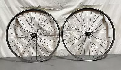 Vintage Gipiemme Black Aluminum 32-Spoke 700C Road Wheelset ST-01 Hubs  GREAT • $129.95