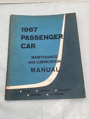 1967 Ford Lincoln Mercury Bronco & Econoline Maintenance And Lubrication Manual  • $9.98