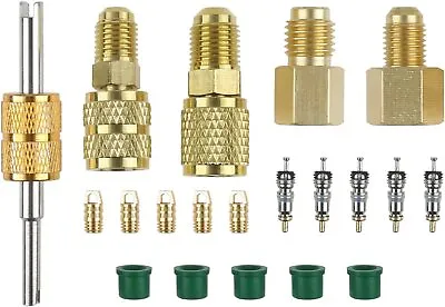 R410a R134A Adapters 5/16  SAE 1/4  SAE 1/2 Acme Male To Female Kit AC Tools • $13.49