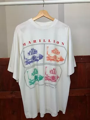 Marillion This Strange Tour 90s White Rock Band T Shirt Printed Vintage Rare XL • $59.99