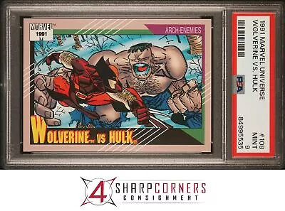 1991 Marvel Universe #108 Wolverine Vs. Hulk Psa 9 N3868888-535 • $12.99