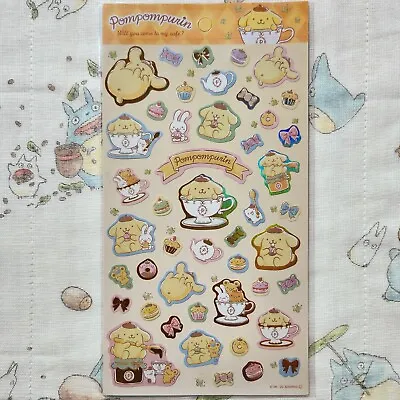 Sanrio Licensed Pompompurin Kawaii Sticker Sheet Deco Scrapbook Cute Journal • £2.50