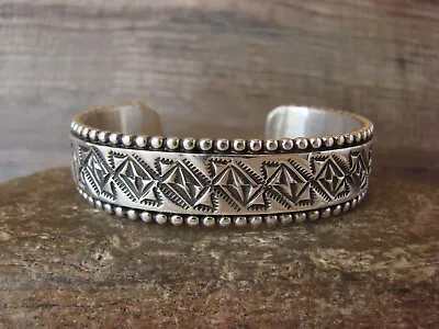 Navajo Indian Sterling Silver Cuff Bracelet Signed Johnathan Nez • $599.99