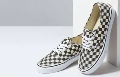 Vans Mens Size US 9 Black & White Checkboard Print Shoes • $29