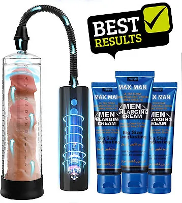 Men Male Penis Pump Male Enhancer Enlarger Enlargement Cylinder For ED • $10.99