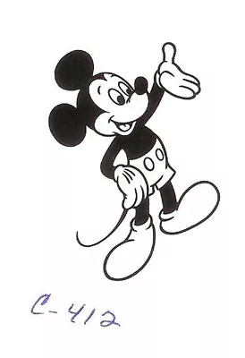 Disney Animation Art Line Drawing Of Standing Mickey On Glossy Proof Sheet • $3.75