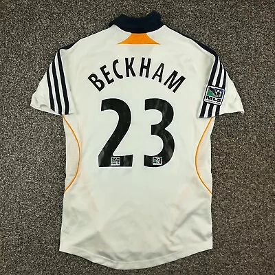 David Beckham Jersey LA Galaxy Adidas MLS 2007 White Womens XS • $34.99