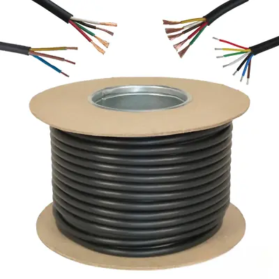 3 4 5 7 & 13 Core Cable Flexible Multicore 12v 24v Round Electrical Wire • £4.79