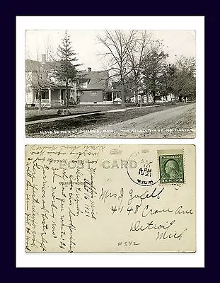 Michigan Memphis Real Photo South Main Posted 1921 To Mrs. J. Zufelt Detroit. • $39.99