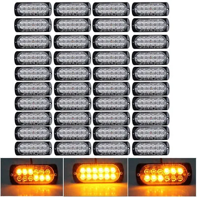 12 LED Amber Truck Car Emergency Beacon Warning Hazard Flash Strobe Light Bar • $586.28