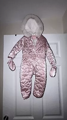 Baby Girls Snowsuit Pram Suit Size 18-25 Months • £10