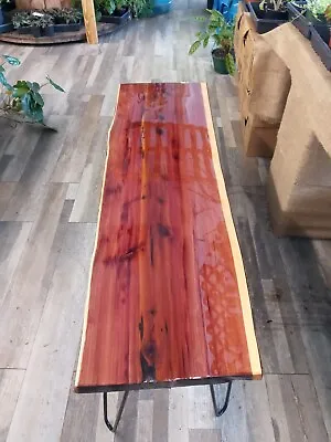 Handmade Live Edge Epoxy River Table / Bench Red Cedar Coffee (48in) Beautiful  • $249