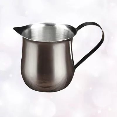  Milk Can Stainless Steel Pitcher Metal Creamer Water Coffee • £9.99