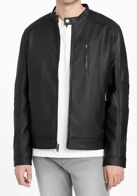 Guess Matty Faux-Leather Moto Jacket Men • $90