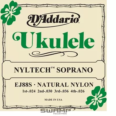 D'Addario EJ88S Nyltech Nylon Soprano Ukulele Strings • $15.99