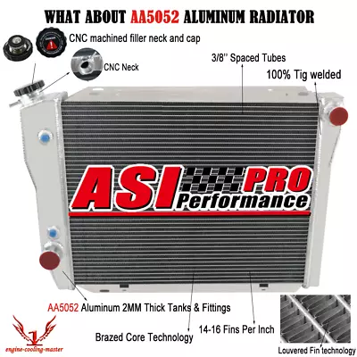 3 Core Aluminium Radiator For 72-82 Ford XE XC XD XF Falcon Fairmont 6Cyl V8 AU • $199